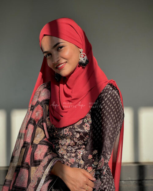 Dark Pink MOJA Malaysian Georgette