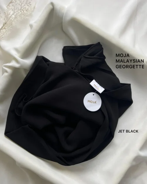 Jet Black MOJA Malaysian Georgette