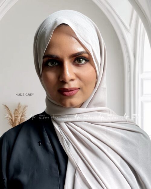 Nude grey MOJA Malaysian Georgette