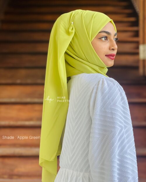Apple green MOJA Malaysian Georgette