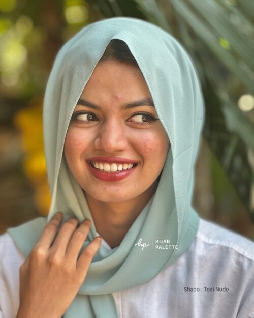 Teal Nude MOJA Malaysian Georgette