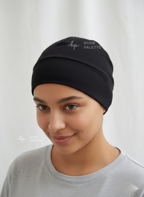 Black Elastic Cap