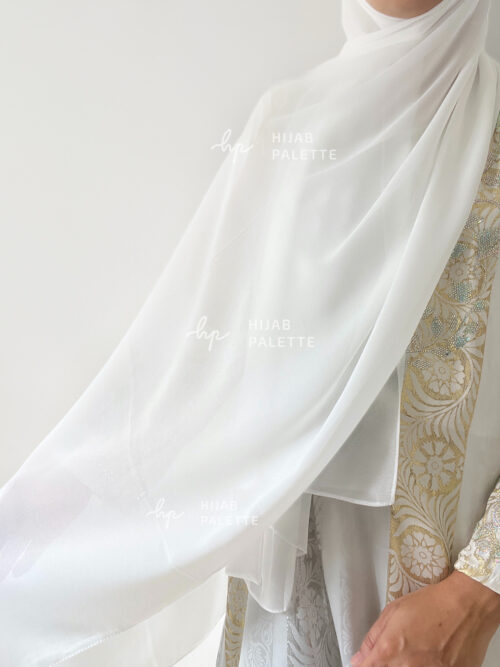 Milk White MOJA Malaysian Georgette