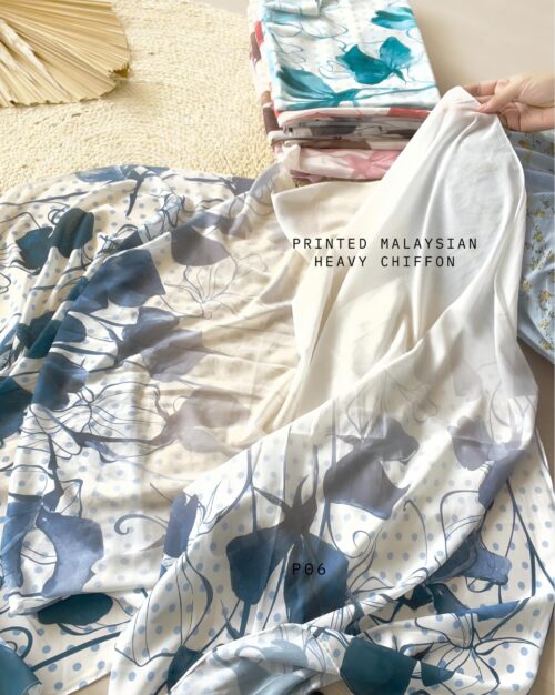 MOJA PRINTED MALAYSIAN HEAVY CHIFFON