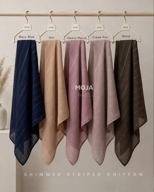 MOJA SHIMMER STRIPPED CHIFFON