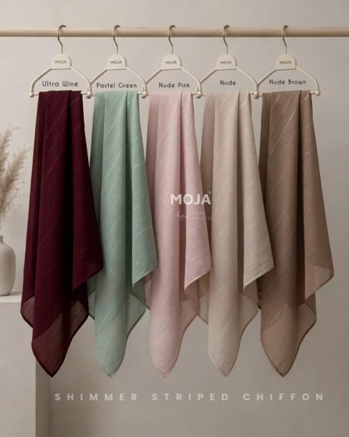 MOJA SHIMMER STRIPPED CHIFFON