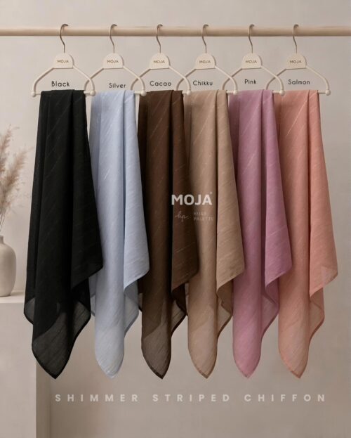 MOJA SHIMMER STRIPPED CHIFFON